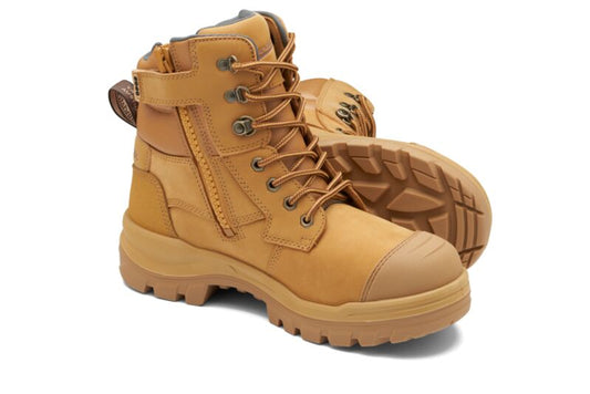 Blundstone 8060 RotoFlex Wheat water-resistant nubuck TPU 150mm zip sided safety boot