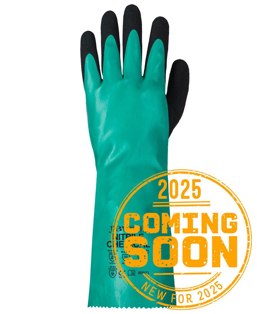 JB's Type A Nitrile Chemical Glove Green/Black-M-08