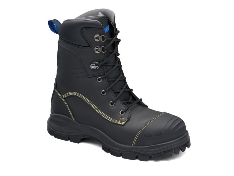 Blundstone 995 Black platinum quality water resistant upper high leg safety boot with non-metallic penetration resistant insole