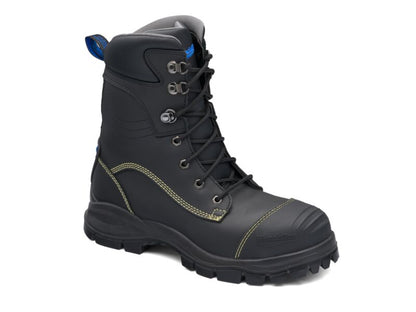 Blundstone 995 Black platinum quality water resistant upper high leg safety boot with non-metallic penetration resistant insole