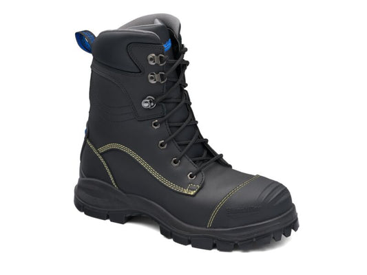 Blundstone 995 Black platinum quality water resistant upper high leg safety boot with non-metallic penetration resistant insole