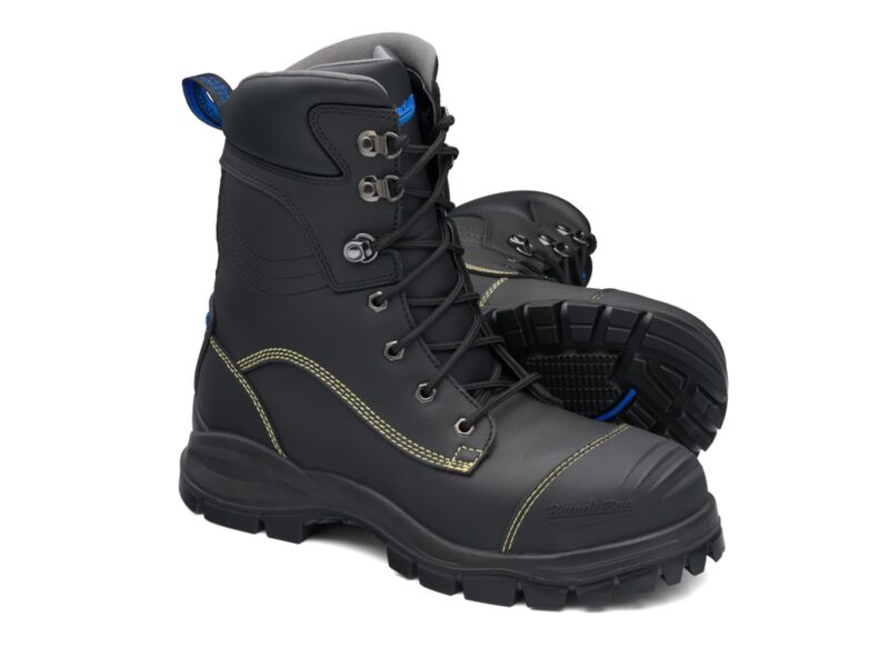 Blundstone 995 Black platinum quality water resistant upper high leg safety boot with non-metallic penetration resistant insole