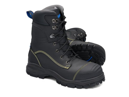Blundstone 995 Black platinum quality water resistant upper high leg safety boot with non-metallic penetration resistant insole