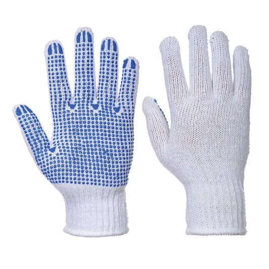 Portwest Classic Polka Dot Glove in White/Blue