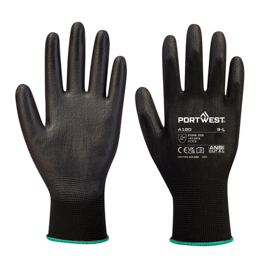 Portwest PU Palm Glove in Black