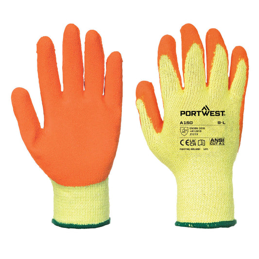 Portwest Classic Grip Glove - Latex in Orange