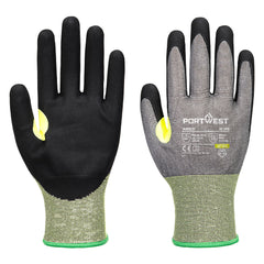 Portwest CS Cut E21 Nitrile Glove in Grey/Black