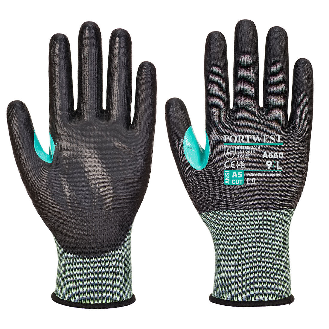 Portwest CS Cut E18 PU Glove in Black