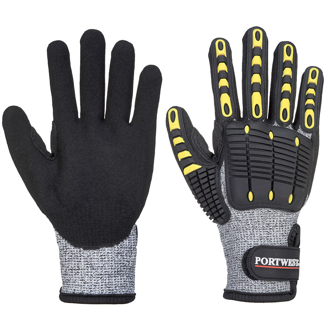 Portwest Anti Impact Cut Resistant Glove in Grey/Black