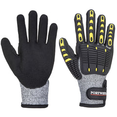 Portwest Anti Impact Cut Resistant Glove in Grey/Black