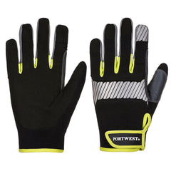 Portwest PW3 General Utility Glove in Black/Yellow