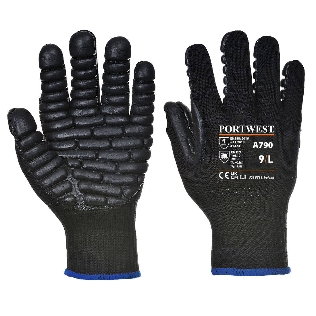 Portwest Anti Vibration Glove in Black