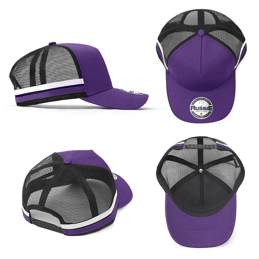 Kids A-Frame Striped Trucker Cap