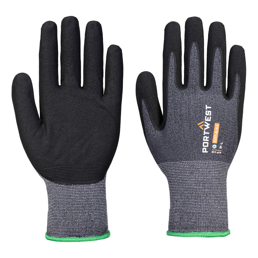 Portwest SG Grip 15 Nitrile (Pk12) in Grey/Black