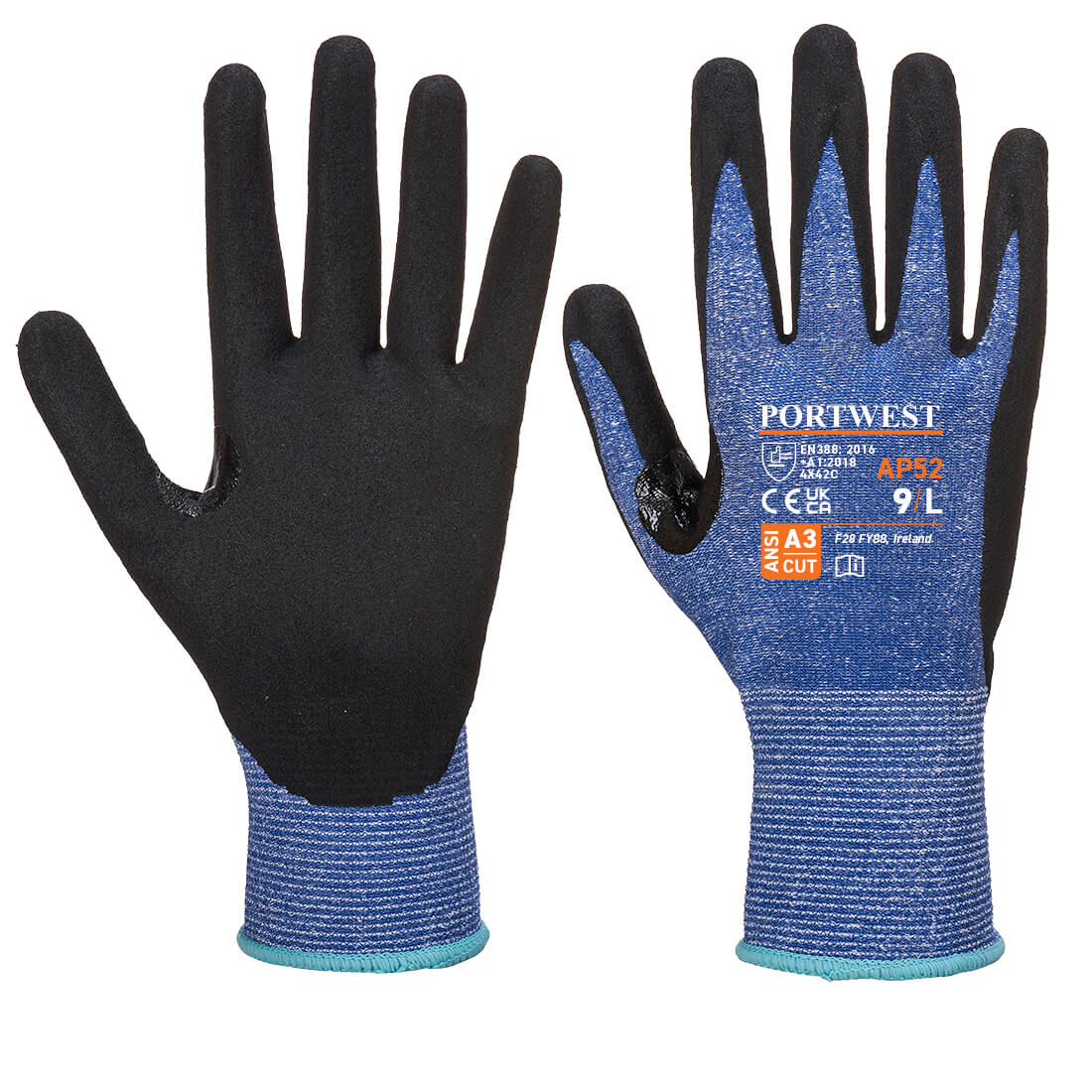 Portwest Dexti Cut Ultra Glove in Blue/Black