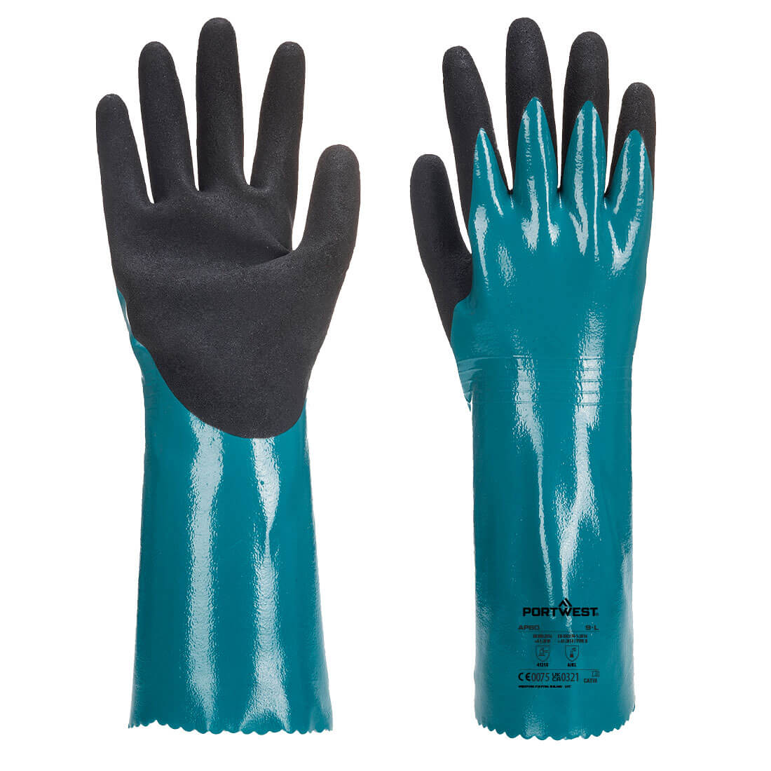 Portwest Sandy Grip Lite Gauntlet in Blue/Black