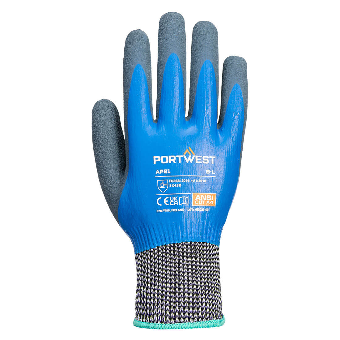 Portwest Liquid Pro HR Cut Glove in Blue