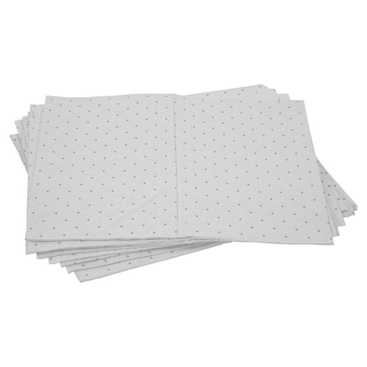 Pratt Safety Absorbent Pad Oil/Fuel White 10pk