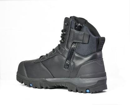 AVENGER-BLACK ZIP SIDED SAFETY BOOT