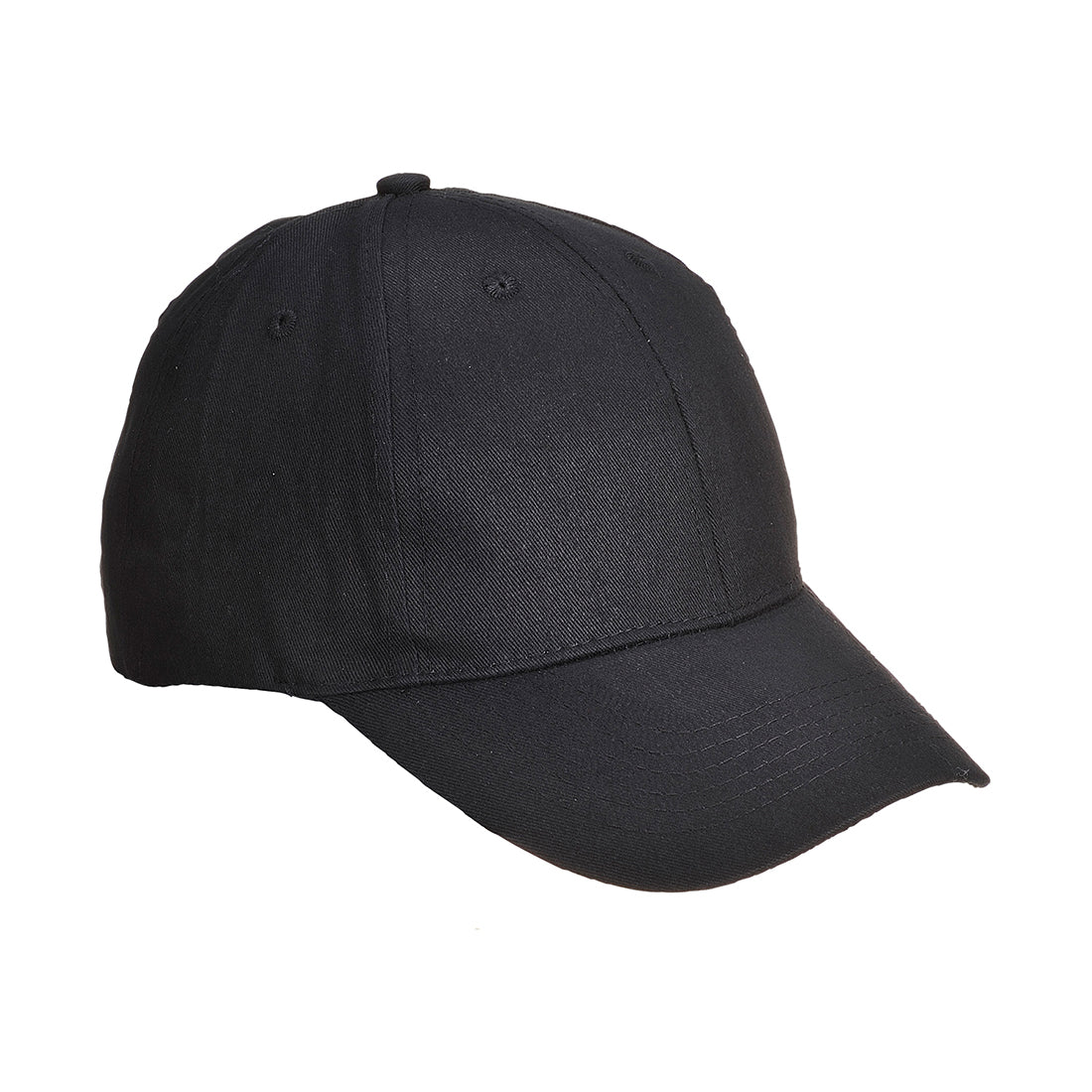 Portwest Six Panel Baseball Cap in Black