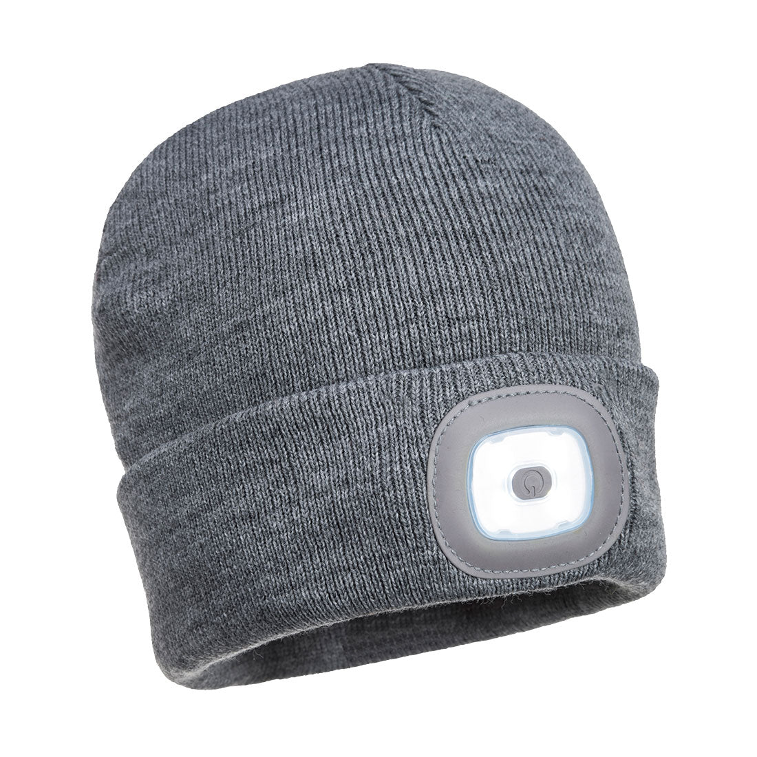 Portwest Rechargeable Twin LED Beanie in Grey