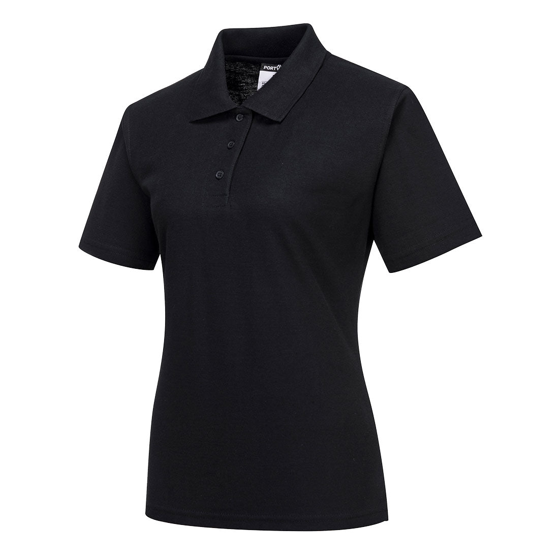 Portwest Naples Women's Polo Shirt S/S in Black