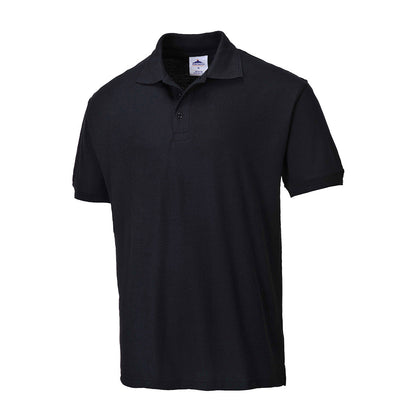 Portwest Naples Polo Shirt S/S in Black