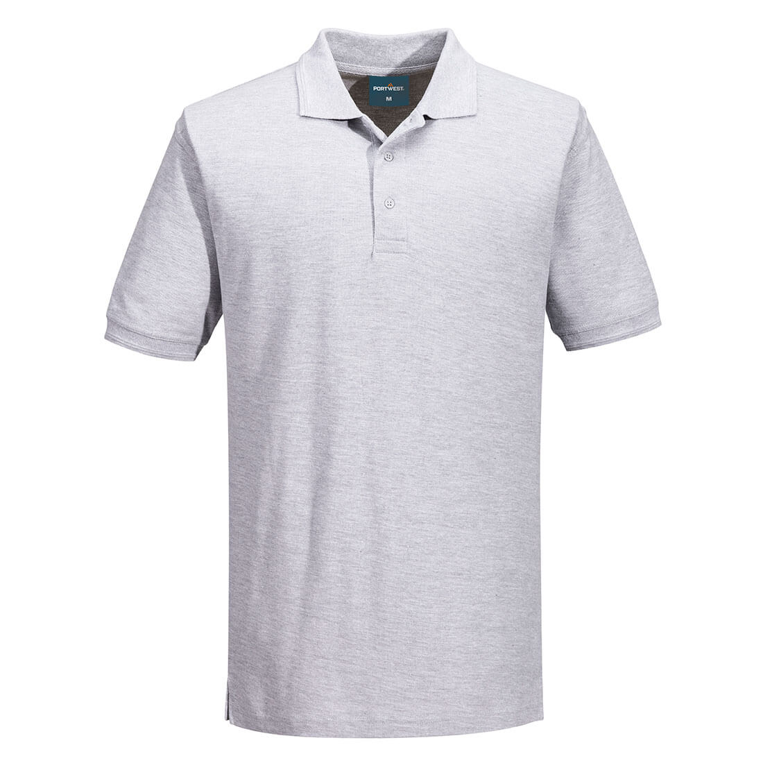 Portwest Naples Polo Shirt S/S in Heather Grey