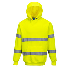 Portwest Brush Fleece Hoodie With Tape in Yellow