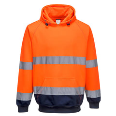 Portwest Hi-Vis Contrast Hoodie in Orange/Navy