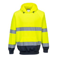 Portwest Hi-Vis Contrast Hoodie in Yellow/Navy