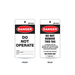 Danger Do Not Operate, Cardboard, Pack/100 Sign - Safety Sign
