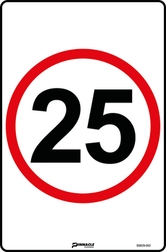 25km/h Roundel Sign - Safety Sign