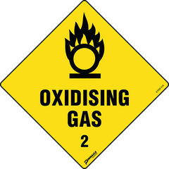 Oxidising Gas 2 Sign - Safety Sign
