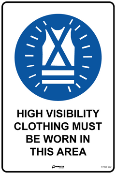 High Visibility Clothing Must Be Worn In This Area Sign - Safety Sign
