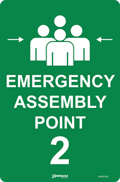 Emergency Assembly Point 2 Sign - Safety Sign