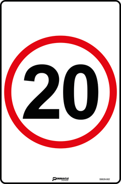 20km/h Roundel Sign - Safety Sign