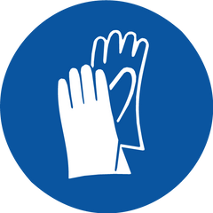 Gloves Pictogram, Disc Sign - Safety Sign