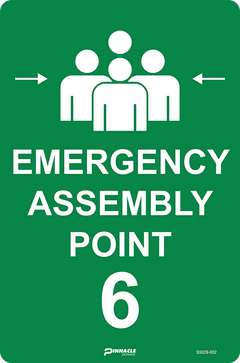Emergency Assembly Point 6 Sign - Safety Sign