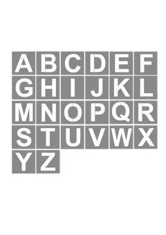 Stencil Pack, Alphabet A-Z Sign - Safety Sign