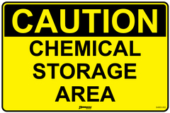 Caution Chemical Storage Area Sign - Safety Sign