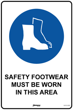 Safety Footwear Must Be Worn In This Area Sign - Safety Sign