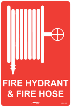Fire Hydrant & Fire Hose (With Picto) Sign - Safety Sign