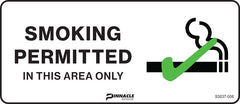 Smoking Permitted In This Area Only Sign - Safety Sign