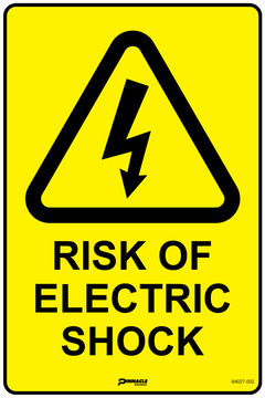 Risk of Electric Shock Sign - Safety Sign