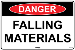 Danger Falling Materials Sign - Safety Sign