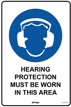 Hearing Protection Must Be Worn In This Area Sign - Safety Sign