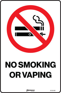 No Smoking Or Vaping Sign - Safety Sign
