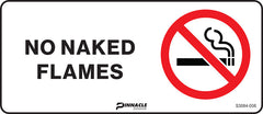 No Naked Flames Sign - Safety Sign