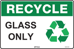 Recycle Glass Only Sign - Safety Sign